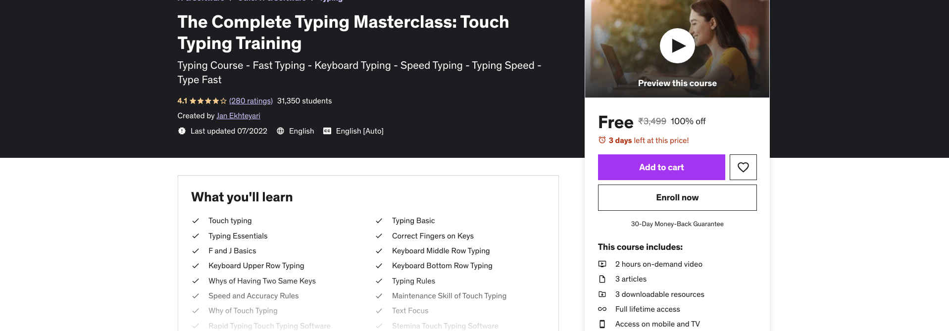 The Complete Typing Masterclass: Touch Typing Training