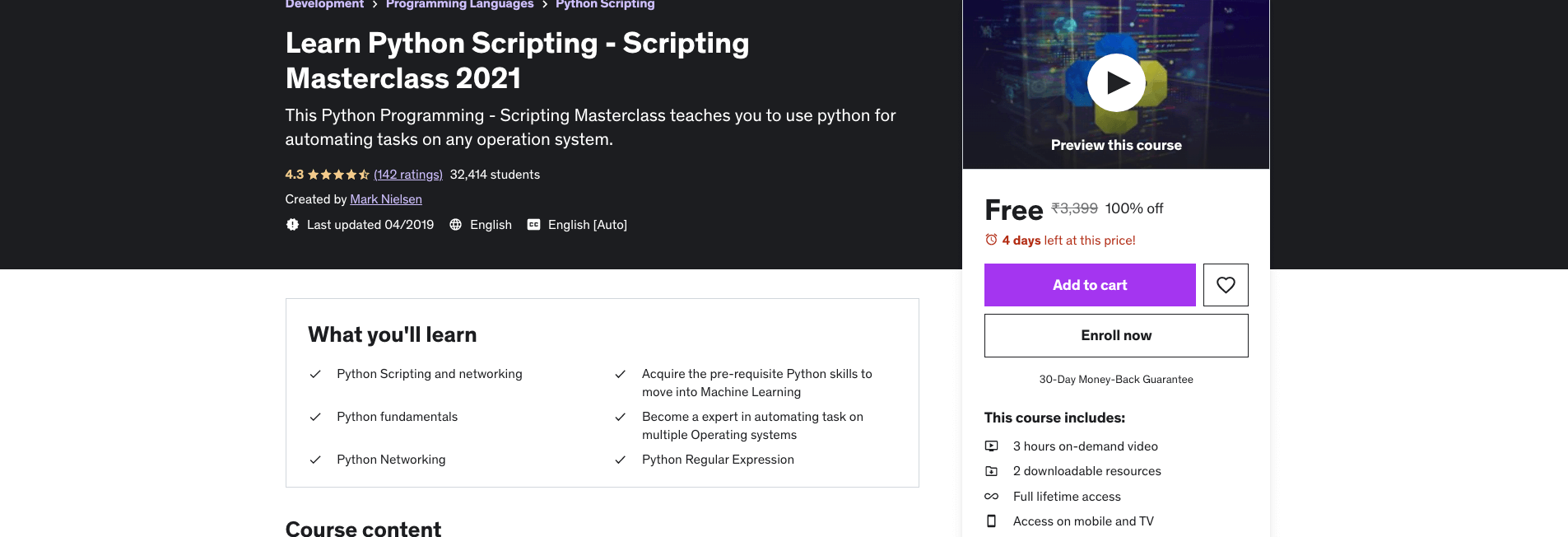Learn Python Scripting - Scripting Masterclass 2021