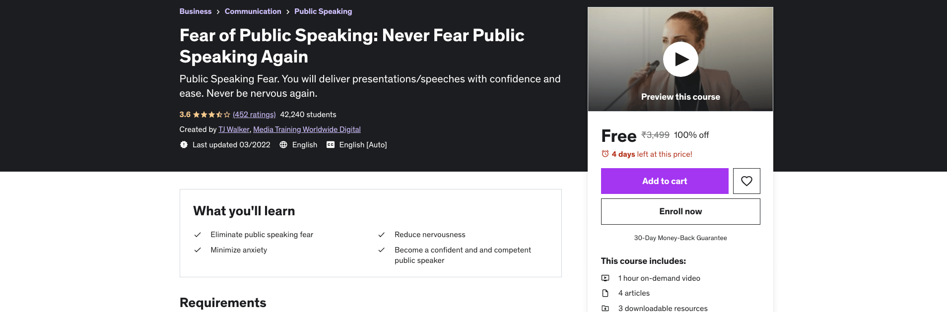 Fear of Public Speaking: Never Fear Public Speaking Again
