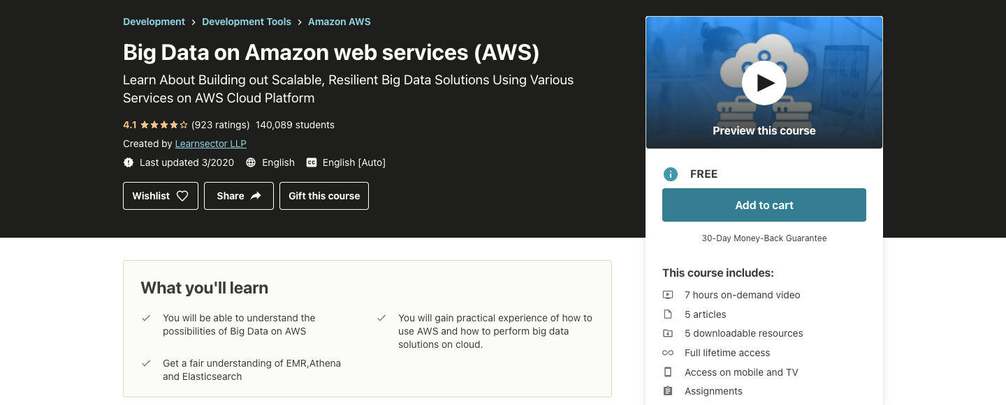 Big Data on Amazon web services (AWS) [FREE]