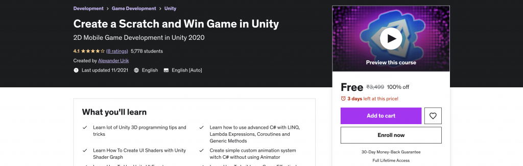 Create a Scratch and Win Game in Unity