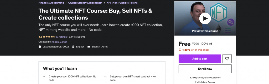 The Ultimate NFT Course: Buy, Sell NFTs & Create collections