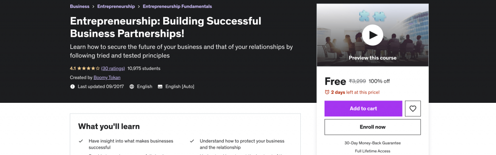 Entrepreneurship: Building Successful Business Partnerships!
