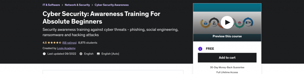 Cyber Security: Awareness Training For Absolute Beginners 