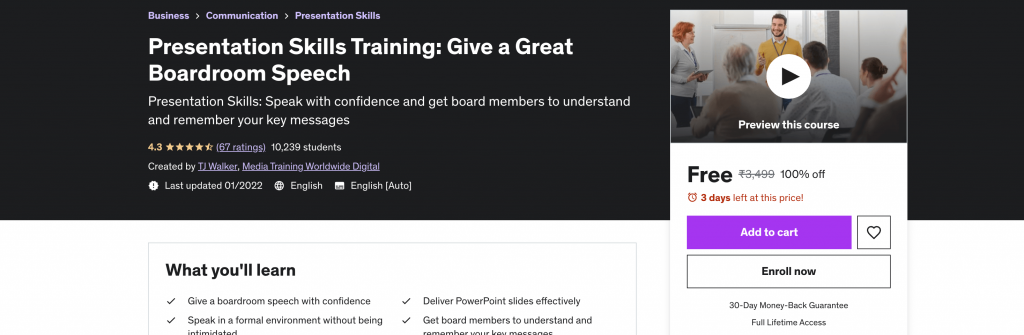 Presentation Skills Training: Give a Great Boardroom Speech 
