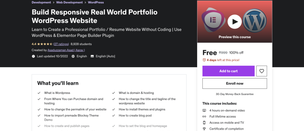 Build Responsive Real World Portfolio WordPress Website
