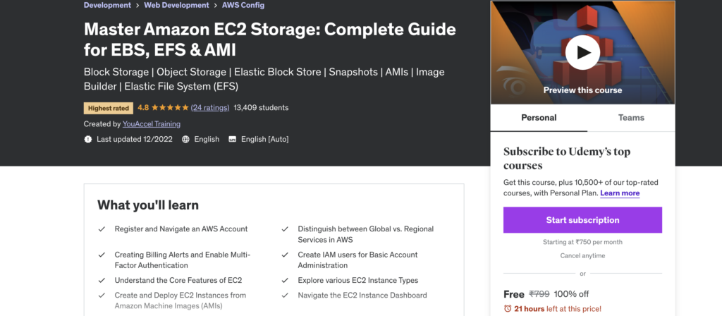 Master Amazon EC2 Storage: Complete Guide for EBS, EFS & AMI